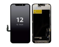 Kijelző Apple iPhone 12 /12 Pro (lcd, érintőpanel, átvezető fóliával, keret) TW-incell fekete
